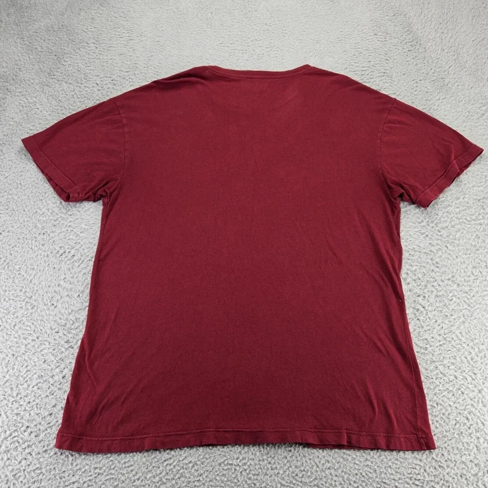 Levi's Shirt Mens‎ XL Maroon Graphic Spellout Logo California Retro Outdoors